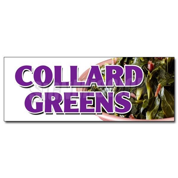 COLLARD GREENS DECAL sticker soul food okra chicken cornbread hushpuppies, D-36 Collard Greens